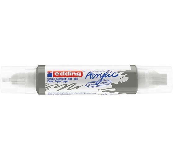 Marqueur acrylique double pointe 3D edding 5400, ép. trait 2-3 mm + 5-10 mm