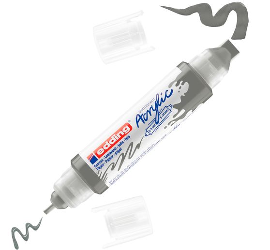Marqueur acrylique double pointe 3D edding 5400, ép. trait 2-3 mm + 5-10 mm