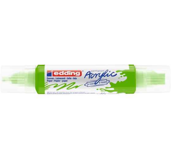 Marqueur acrylique double pointe 3D edding 5400, ép. trait 2-3 mm + 5-10 mm