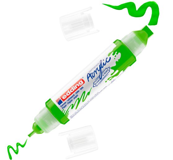 Marqueur acrylique double pointe 3D edding 5400, ép. trait 2-3 mm + 5-10 mm