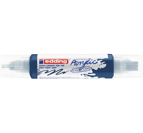Marqueur acrylique double pointe 3D edding 5400, ép. trait 2-3 mm + 5-10 mm