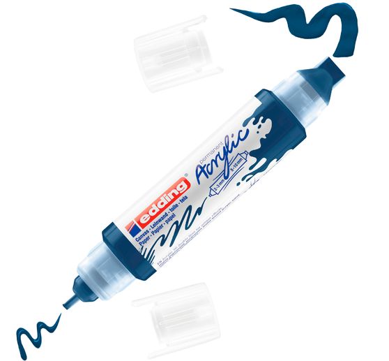 Marqueur acrylique double pointe 3D edding 5400, ép. trait 2-3 mm + 5-10 mm
