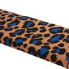 Tissu coton mousseline froissée au mètre « Acid Leo » Brun-Bleu