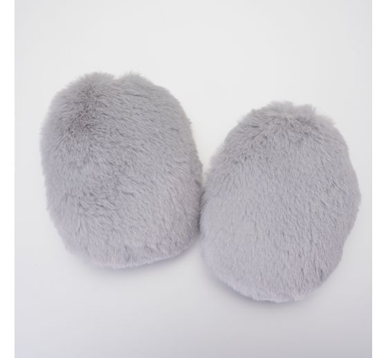 VBS artificial fur ball "Oval big", 2 pieces