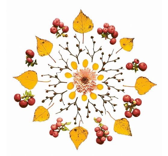 Serviette « Couronne de feuilles et de baies »