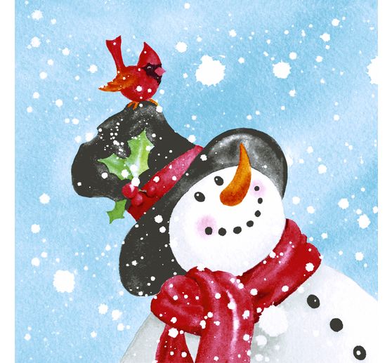 Serviette « Happy Snowman »