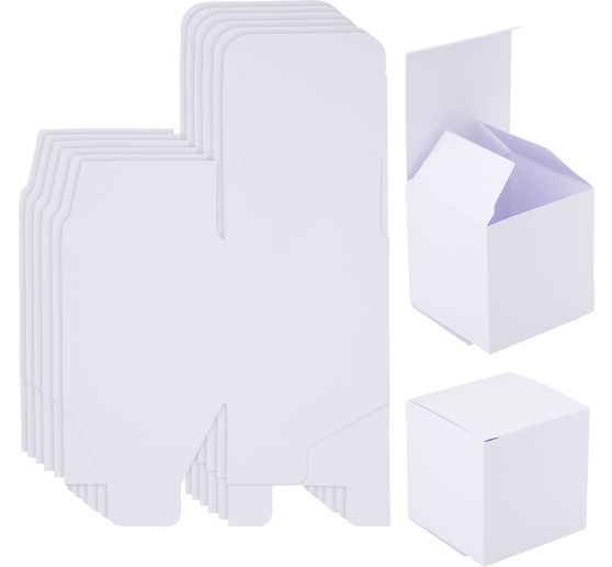 Boîte en papier blanc VBS