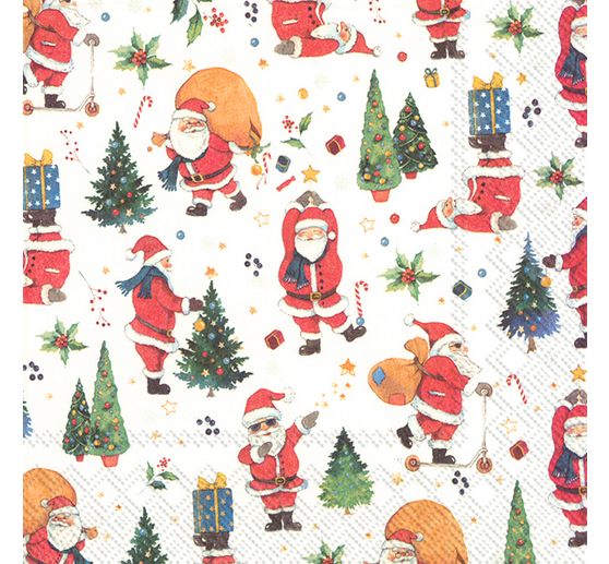 Serviette « Santa at work »