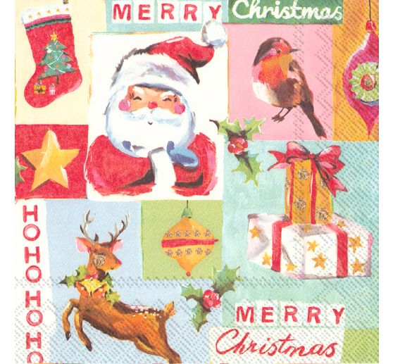 Serviette « Christmas patchwork »