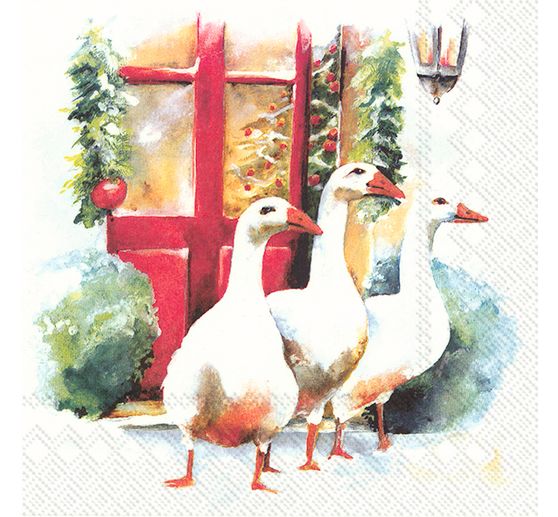 Serviette « Trio d'oies »