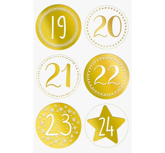Set calendrier de l'avent "Points d'or"$.