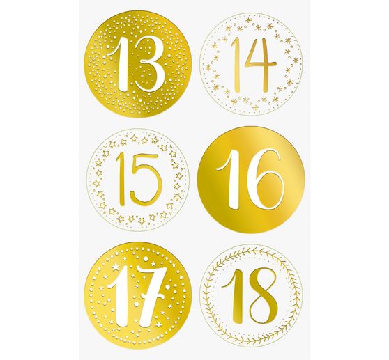 Set calendrier de l'avent "Points d'or"$.