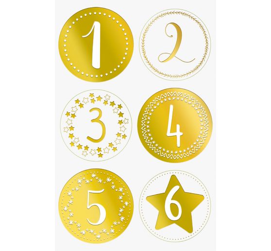 Set calendrier de l'avent "Points d'or"$.