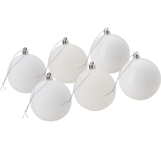 Boules de Noël en plastique, 6 pc.