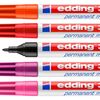 Permanent Marker edding 3000, set de 5 Warm