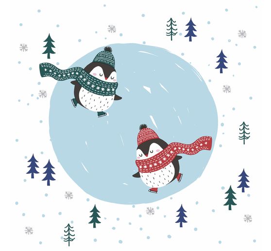 Serviette « Pingouins en hiver »