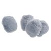 Boules fausse fourrure VBS « Ovale », petit modèle Gris