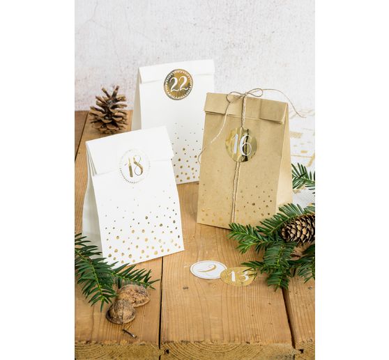 Set calendrier de l'avent "Points d'or"$.
