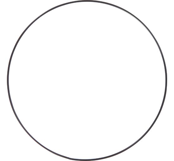 Anneau en métal « Cercle », Noir