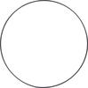 Anneau en métal « Cercle », Noir