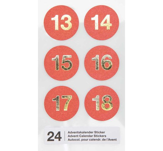 Stickers calendrier de l'Avent
