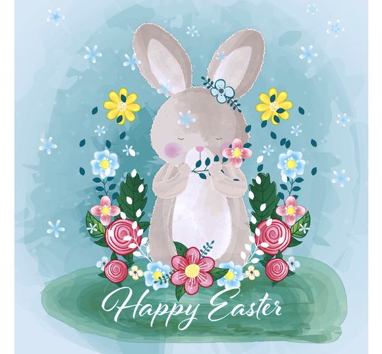 Serviette de table "Happy Easter Bunny" (lapin de Pâques)