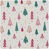 Cotton fabric "Fir trees" Cream