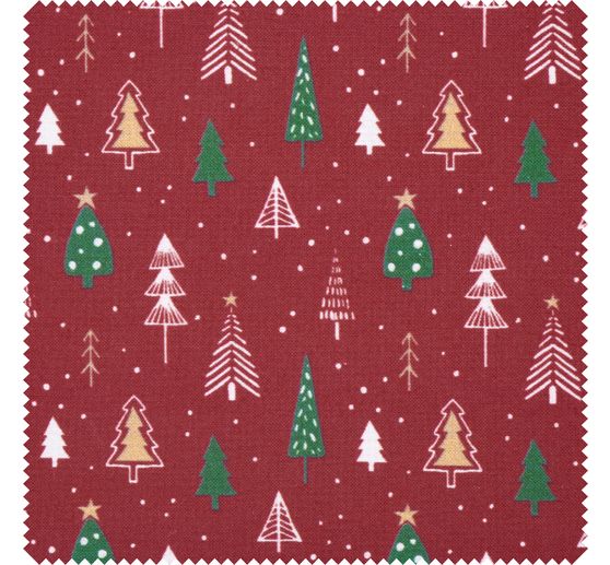 Tissu coton au mètre « Sapins »