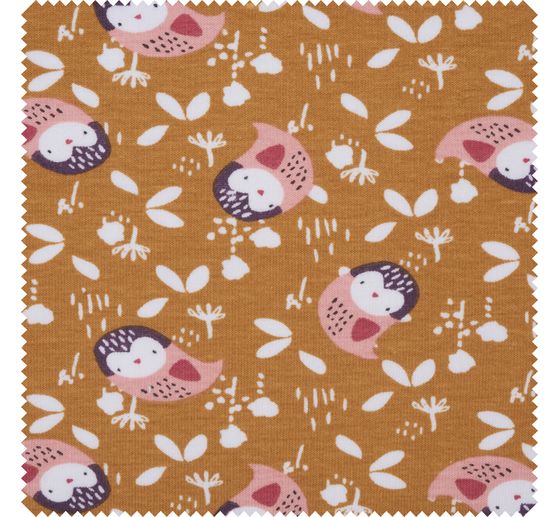 Tissu jersey au mètre « Chouette Santal »
