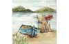 Serviette « Barques sur la rivière » 