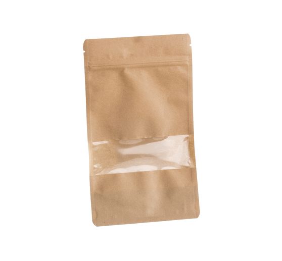 Sachet à fond plat Doypack avec fenêtre