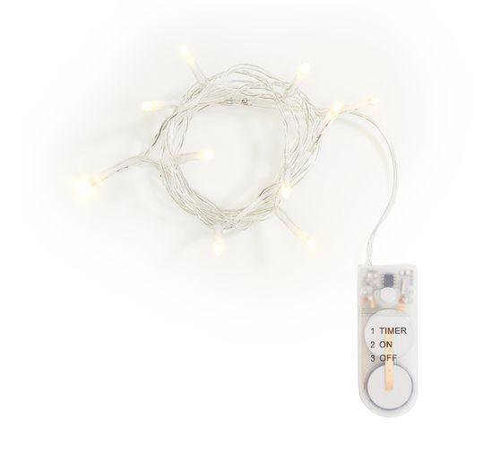 Guirlande lumineuse mini-LED VBS, avec minuterie, avec piles boutons