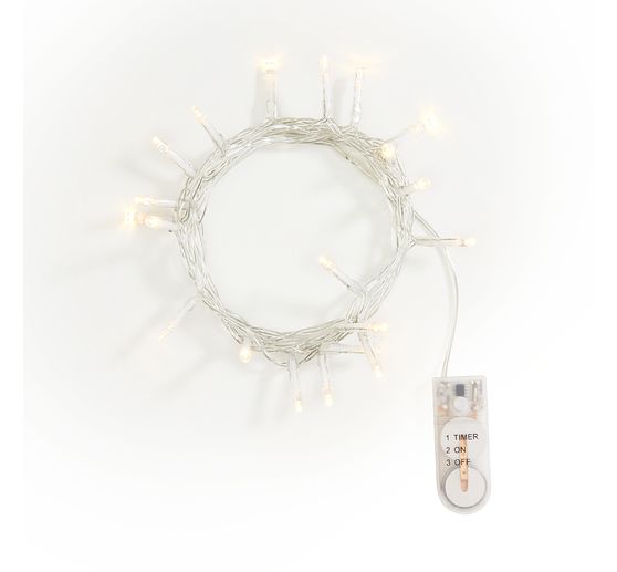 Guirlande lumineuse mini-LED VBS, avec minuterie, avec piles boutons