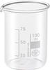 Glass mixing cup with scale