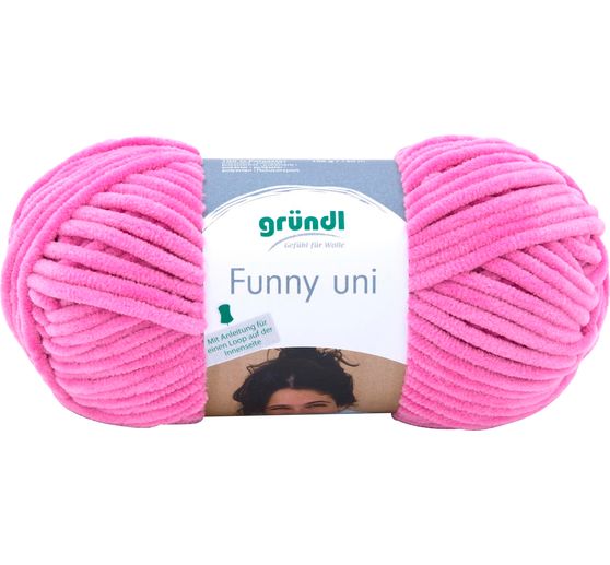 1 pelote 100 gr velours funny uni rose dragée 06 gründl wool - Un grand  marché