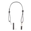 Shoulder strap with carabiner "Short", adjustable Black/Silver