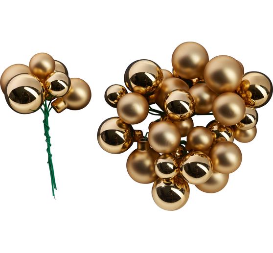Boules de Noël en verre sur tige