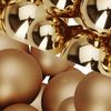Boules de Noël en verre sur tige Or clair