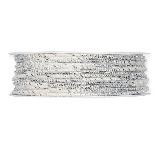Cordelette coton à fils de lurex et cœur fil de fer flexible