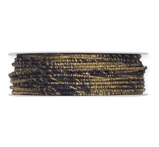 Cordelette coton à fils de lurex et cœur fil de fer flexible