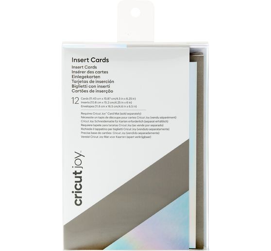Cartes doubles avec inserts & enveloppes Cricut Joy « Insert Cards », 11,43 x 15,87 cm