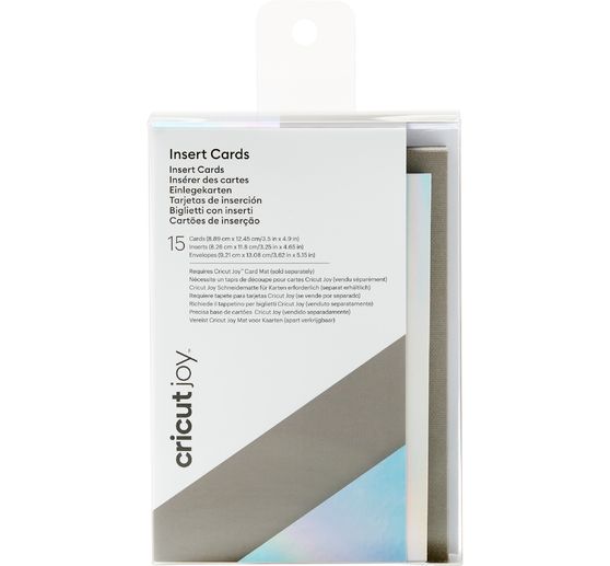 Cricut Joy Cartes doubles avec encarts & enveloppes "Insert Cards", 8,89 x 12,45 cm