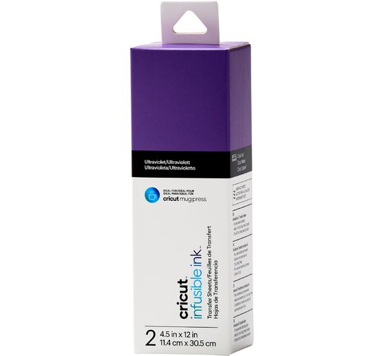 Feuilles de transfert unies Cricut « Infusible Ink », 11,4 x 30,5 cm