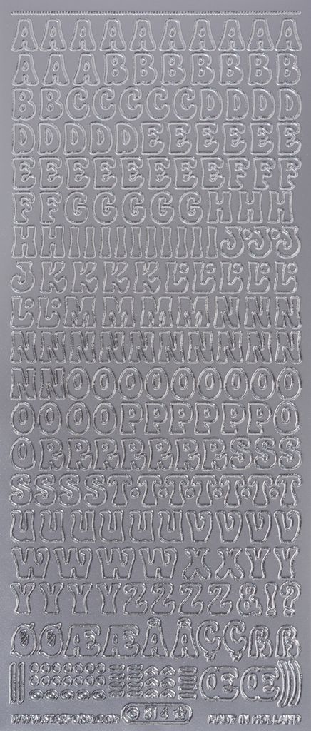 Stickers, Big Letters, Capital, 10x23 cm, Black, 1 Sheet