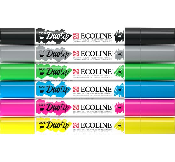 Feutres Duotip Talens Ecoline « Set de base »