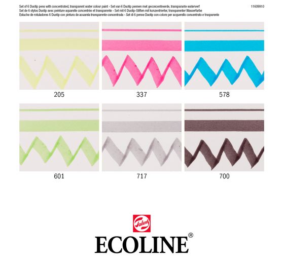 Feutres Duotip Talens Ecoline « Set de base »