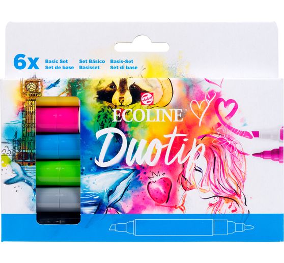 Feutres Duotip Talens Ecoline « Set de base »