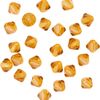 Glass cut glitter beads, 4 mm Topaz