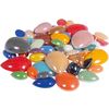 Galets de mosaïque en verre « Diamond », assortiment multicolore, env. 180 g goutte