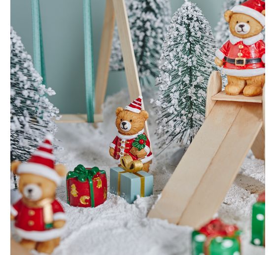 VBS Miniature Christmas tree with snow, 2 pieces